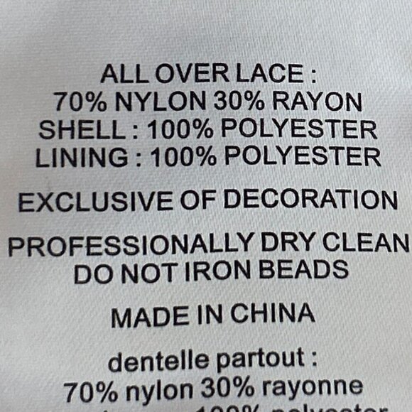 David's Bridal SZ 22 Ivory Lace Halter Cut Empire Waist Wedding Gown Romantic - Picture 12 of 13